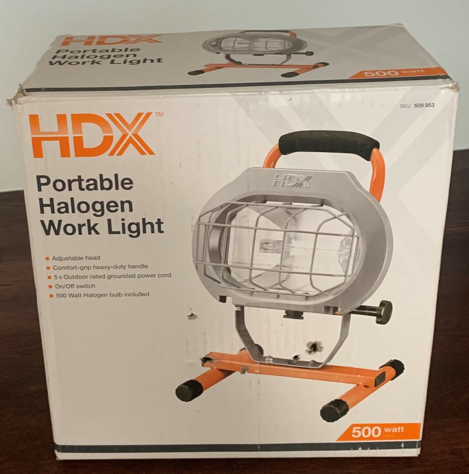 HDX 500Watt Portable Halogen Work Light Mod. 509953 819286011538 eBay