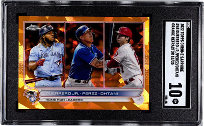 🔥2022 Topps Chrome Sapphire #48 Shohei Ohtani /25 ORANGE REFRAC