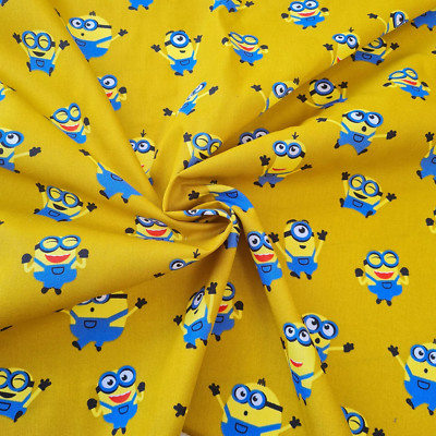 Minions Senf Baumwollstoff gelb blau Despicable Me Kinder Krankenpflege Basteln 150 cm