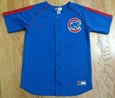 Chicago Cubs Youth L #1 Fukudome Jersey Nike Button Down Stitched Blue | eBay