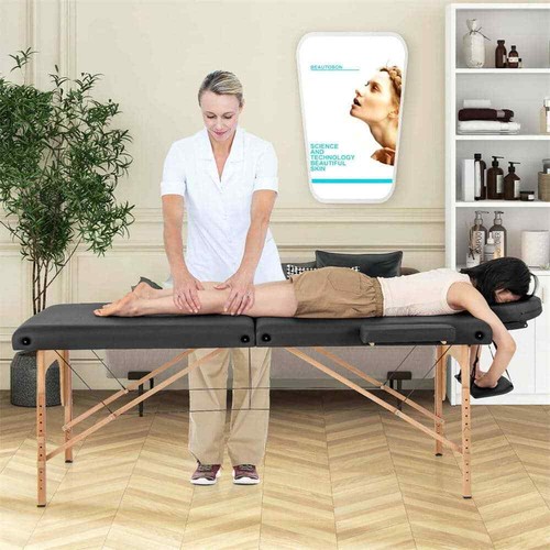 84 In. Portable and Foldable Massage Salon Spa Facial Care Tattoo Bed - Picture 3 of 11
