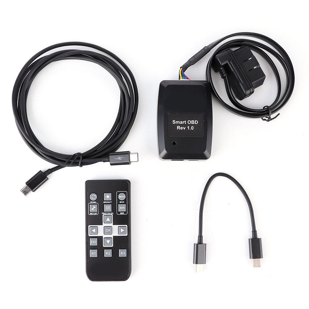 Cammus Smart Meter i-Round LCD OBD2 Turbo Boost Water Temp RPM Oil Temp