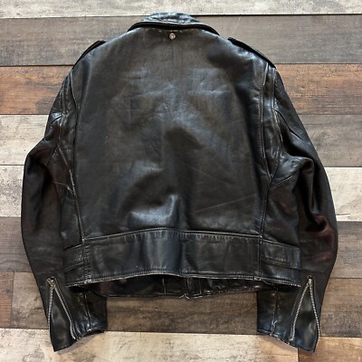 1970's Schott NYC Perfecto Leather Motorcycle Jacket Harley