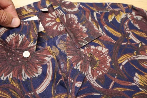 Herren Baird McNutt Murano Blumen Schlaufenkragen Knopfleiste Leinenhemd XL Slim - Bild 9 von 10
