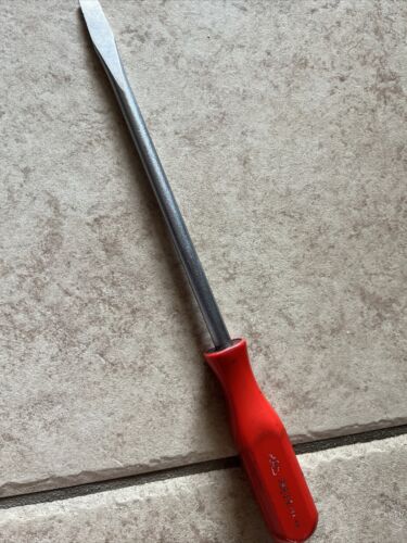 MAC Tools USA PKR8A 11" Long Red Hard Handle Flat Slotted Screwdriver Markings