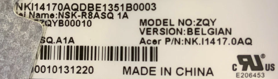 Tastiera AZERTY Belga Acer Aspire V5-473 60.MAXN7.002 Topcase Grigio + Trackpad - Immagine 3 di 3