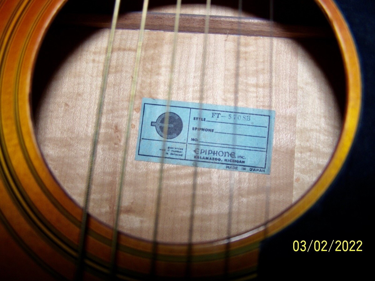 1970's Epiphone FT-570SB Acoustic Guitar FT-570 | eBay