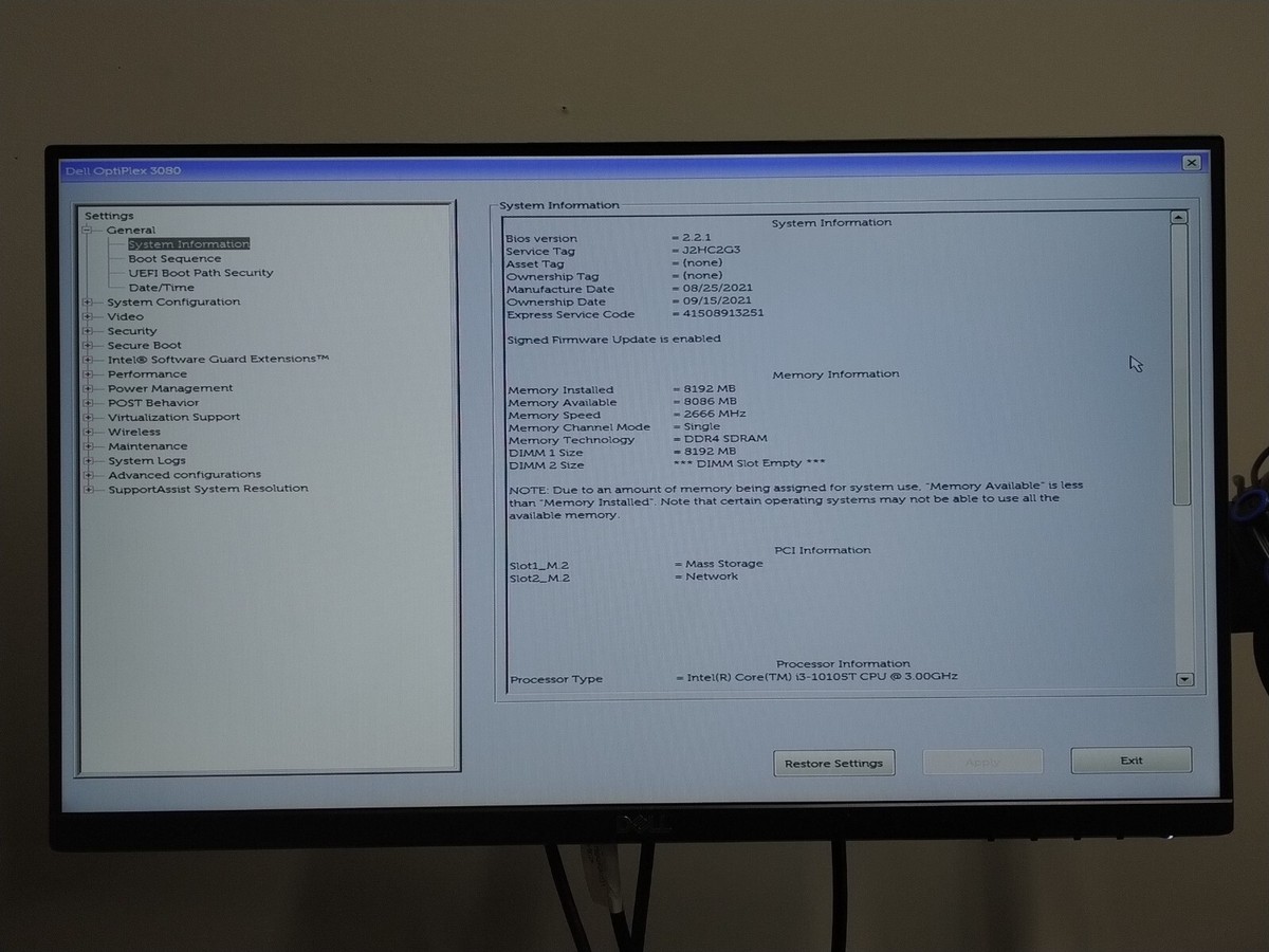 Dell OptiPlex 3080 Micro D14U, Mini PC, i3-10105T @ 3.0GHz Dell OptiPlex 3080 Micro D14U, Mini PC, i3-10105T @ 3.0GHz
