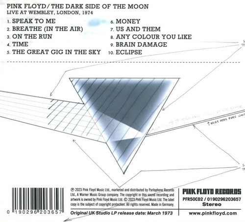 Pink Floyd: The Dark Side Of The Moon (Live at Wembley) - - (CD / Titel: A-G) - Bild 2 von 2