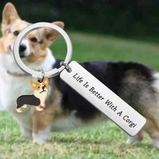 Welsh Corgi Dog Keychain Fob SALE HELPS DOGS  CATS