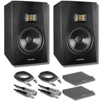 Adam Audio T8V Active Monitor (Pair) Bundle with Isolation Pads and Cables
