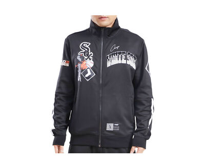ジャケット・アウター PRO STANDARD CHICAGO WHITE SOX JACKET White Sox Triple Black Varsity Jacket by Pro Standard