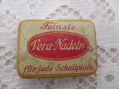 um 1925 Feinste VERA-NADELN Nürnberg  Gammophon Dose  : 99. :  teilbefüllt