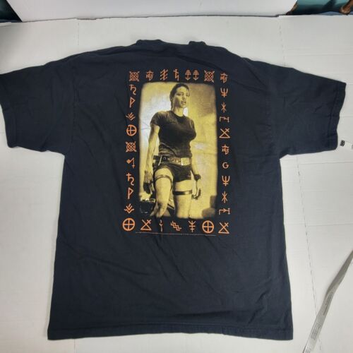 VTG 2001 Lara Croft Tomb Raider Movie Promo T-Shirt XL ANGELINA JOLIE - Picture 3 of 9