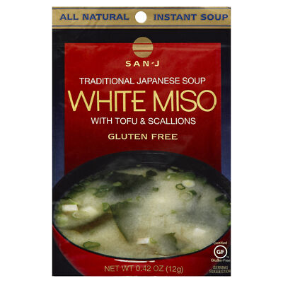 San J Soup Mix Gluten-Free Miso White 0.42 oz (Pack of 36)