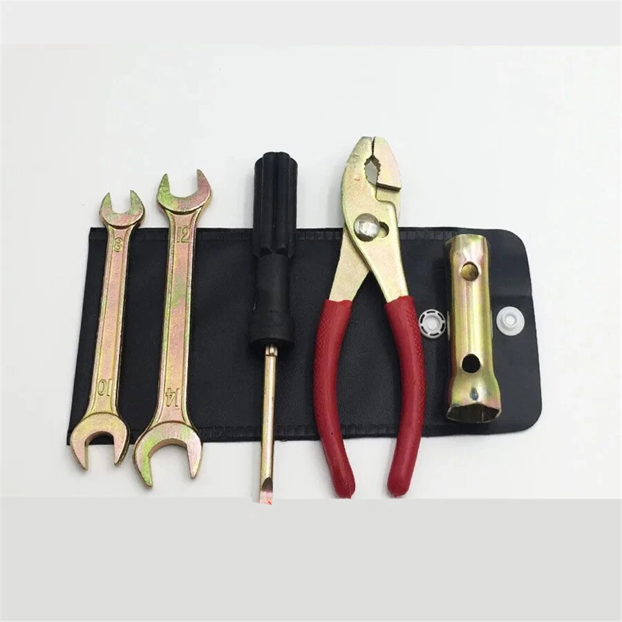 Kit de herramientas de aleación de aluminio para motocicleta destornillador alicates llave bujía enchufe Foto 4 de 4