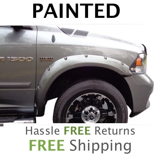NEW Fits: 2015 Dodge Ram 1500 Fender Flares Painted to Match - Pocket Style Foto 3 de 4