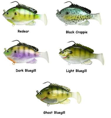 Fish Lab Bio Gill Rigged Soft Swimbait, Sinking,4