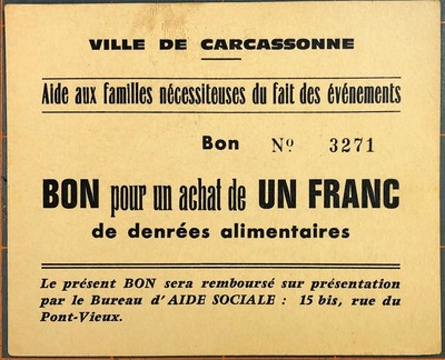 1942 1945 France Bon Pour Un Achat De Un Franc 3271 Ebay