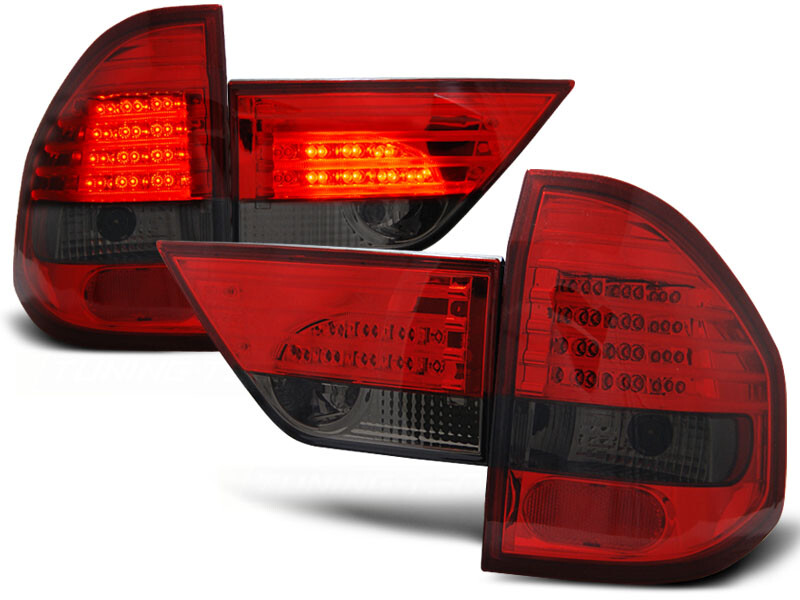 TAIL LIGHTS LDBM48 FOR BMW X3 E83 2004 2005 2006 SUV RED SMOKE LED