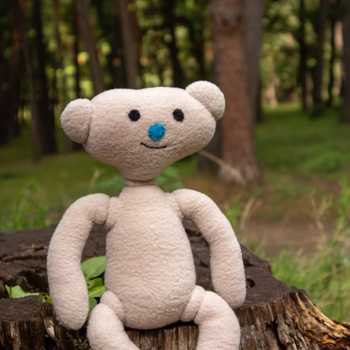 BEAR Alpha Plush Handmade Toy Bear Alpha Soft Doll Alpha 