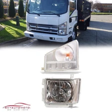 Front Left Headlight+Corner Lamp For ISUZU NPR NPR-Hd NQR NRR 2008 2009-19 2020