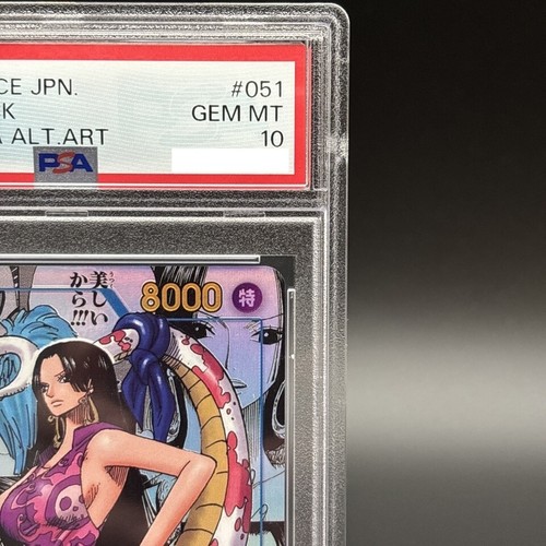 PSA 10 ONE PIECE Card Boa Hancock OP07-051 Comic Parallel Manga Alt Art Japanese - Picture 3 of 6