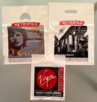 MADONNA 3 PLASTIC SMALL BAGS, EVITA, HARD CANDY, CONFESSIONS ON