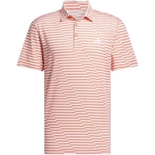 Adidas Men's Ultimate365 Mesh Print Polo GOLF SMALL CORAL NEW NWT