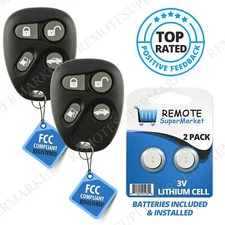 Replacement for Cadillac 01-04 Deville Seville 01-02 Eldorado Remote Key Fob (2)