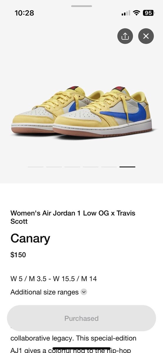 Size 7.5 - Travis Scott x Air Jordan 1 Retro OG SP Low Size 7.5 - Travis Scott x Air Jordan 1 Retro OG SP Low
