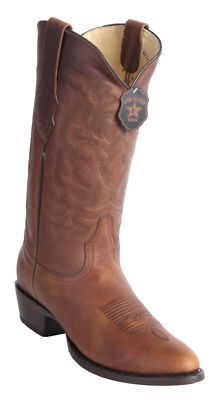 Men's Los Altos Honey Genuine Rage Leather Round Toe Cowboy Western Boots (D) 