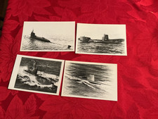 lot 110 4 vintage original official USN naval photos submarines