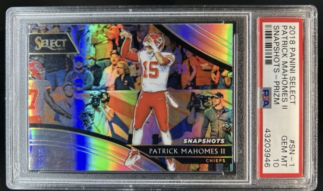 2018 Select Patrick Mahomes II Snapshots Prizm PSA 10 GEM MINT #SN-1 Chiefs view 1