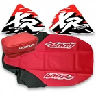 Seat Cover + Tank Graphics + Rear Fender Bag for XR400R XR 400 1997 – Glossy