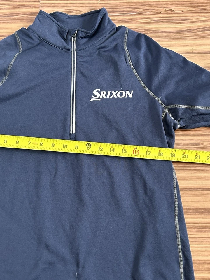 SUNICE Men’s Srixon 1/4 zip Navy BLUE Pullover SZ small - Image 4 of 4