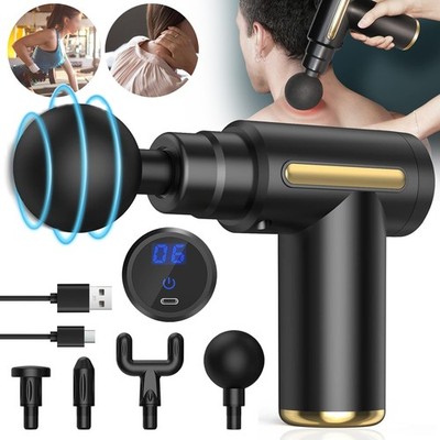 Massagepistole Massage Gun Percussion Massagegerät Tragbar 45DB LCD Für Rücken
