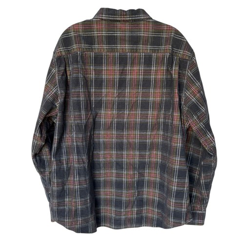 Carbon2Cobalt Mens Dark Plaid Corduroy Long Sleeve Button Down Shirt size XL - Picture 4 of 7