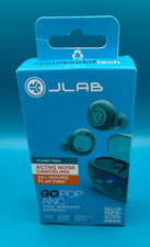JLab Go Pop ANC True Wireless Bluetooth Earbuds - Transparent/Clear Teal New