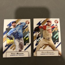 2025 topps finest cole ragans lot of 2 cards. Royals #132 and #283