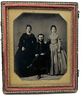 1/4 Plate Tintype by Brooklyn NY Photographer C. H. Williamson w/ Revenue Stamp