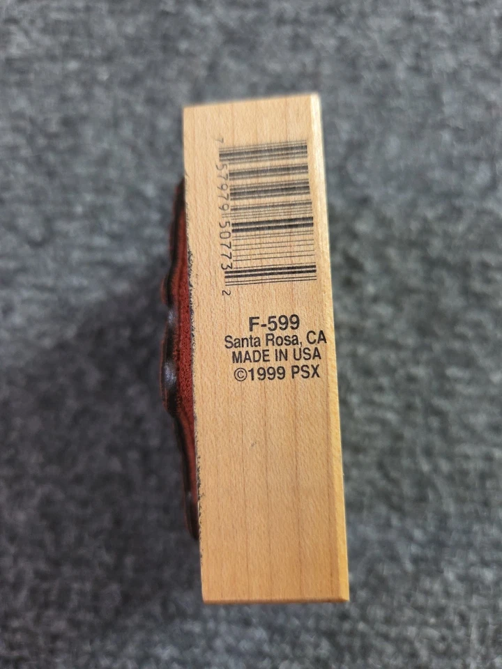 Vestido de oso de peluche PSX F599 sello de goma 1990 Wood Country Foto 2 de 3