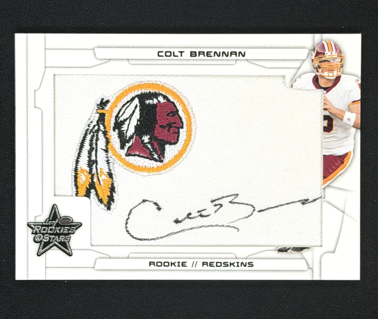 Colt Brennan Leaf Rookies & Stars #209 Autograph Patch