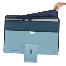 Monitor Dust Cover for iMac 24 inch PU Leather Anti-Static 24inch Cyan