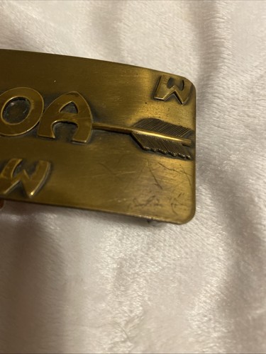 Vintage Solid Brass 1960s OA ORDER OF THE ARROW Boy Scout Belt Buckle - Picture 7 of 7
