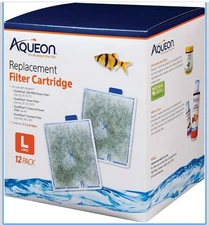 Aqueon Quiet Flow Large Replacement Filter Cartridge - 12 Pack NIB
