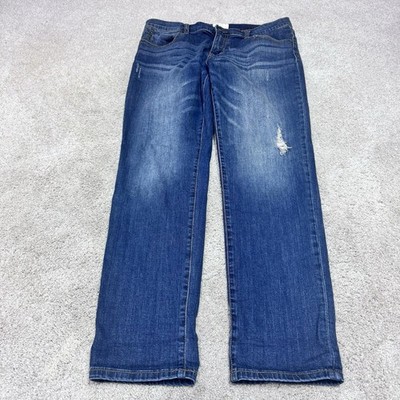 Caslon Boyfriend Jeans Blue Distressed Pockets Women s Size 29