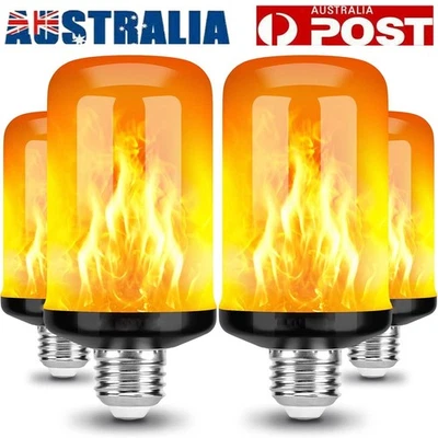 LED Flame Light Bulbs 4 Modes Party LED Flame Effect Light Simulation Fire Bulb - image 1 of 4