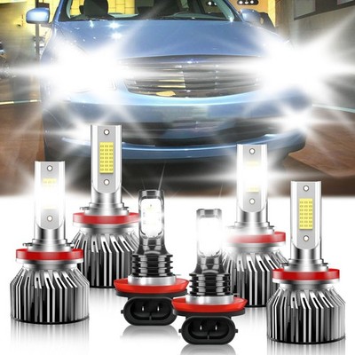 For Nissan Sentra 2013-2023 LED Headlight Bulb High Low Beam + Fog Lamp 6000K