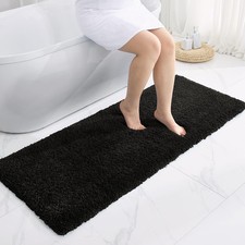 Disolla Black Bathroom Rug 24x48 - 2' x 4' 24''x48'' Rug ,